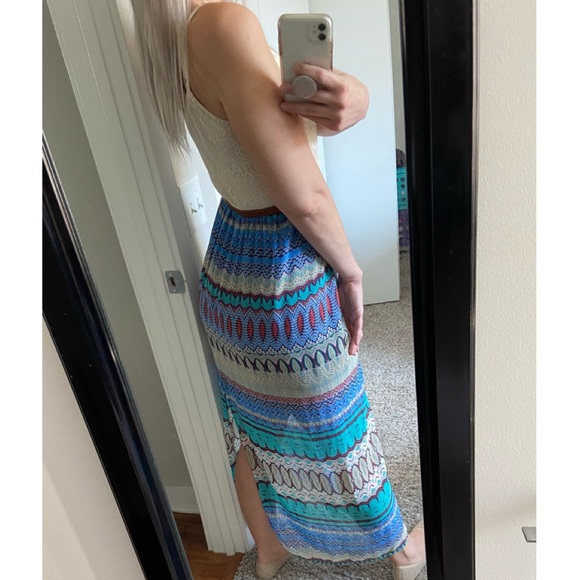 Love Reign Floral Maxi Dress with Crochet - Picture 2 of 10